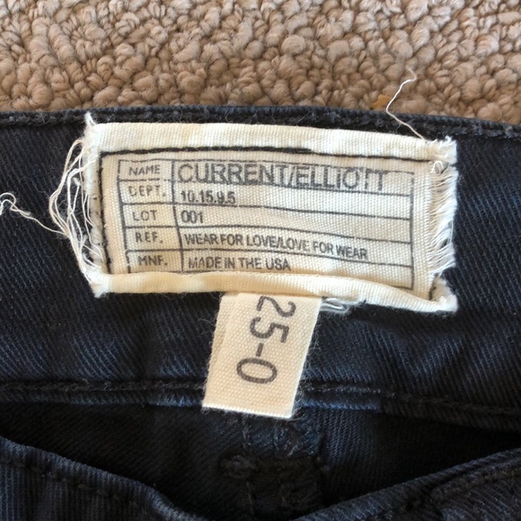 New rare Current / Elliott Super Zip skinny edgy punk zipper moto ankle pants